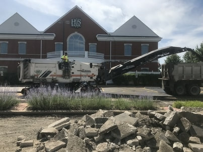 Home State Bank in Crystal Lake being prepared for paving by Geske & Sons